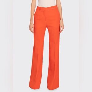 Orange Victoria Beckham Wool Trousers
